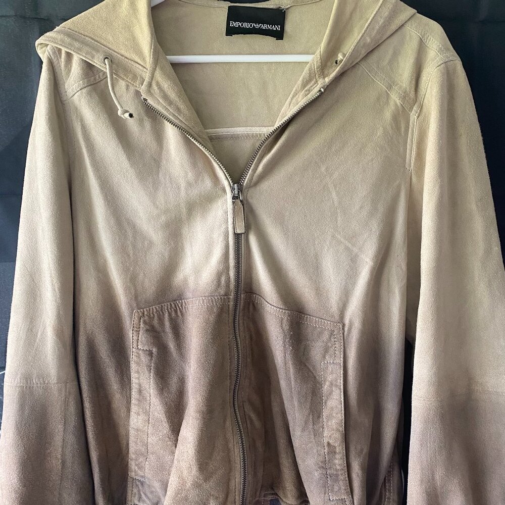 Emporio Armani Leather jacket Beige,